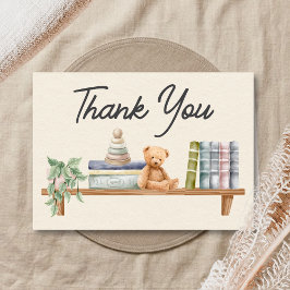 Tarjeta De Agradecimiento Libros para Bebés y Brunch Neutral Fiesta de Bebé