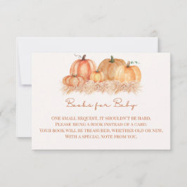 Tarjeta De Agradecimiento Libros para Insertar al Bebé | Pampas de Otoño