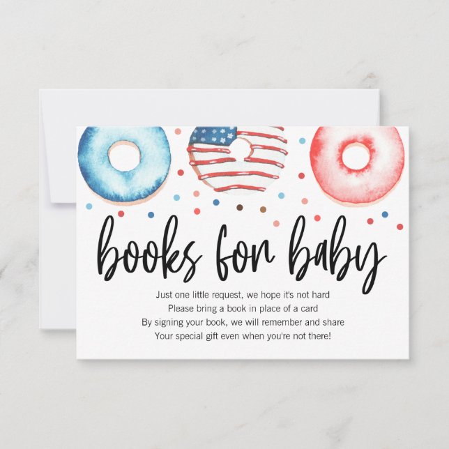 Tarjeta De Agradecimiento Libros Patrióticos de Donut para Baby Sprinkle Tar (Anverso)