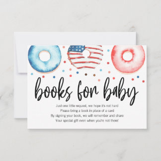 Tarjeta De Agradecimiento Libros Patrióticos de Donut para Baby Sprinkle Tar