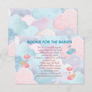 Tarjeta De Agradecimiento Libros Tripletes para los Bebés
