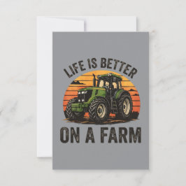 Tarjeta De Agradecimiento Life Is Better On A Farm Tractor