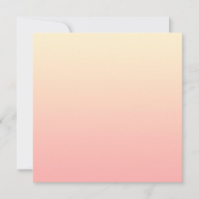 Tarjeta De Agradecimiento Light Yellow and Pink Gradient (Anverso)