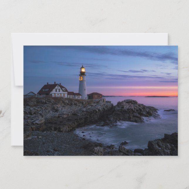 Tarjeta De Agradecimiento Lighthouses | Cape Elizabeth Maine Lighthouse (Anverso)