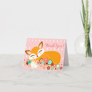 Tarjeta De Agradecimiento Lil Foxie Cub - el personalizado lindo le agradece