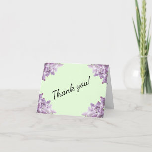 Tarjeta de agradecimiento Lila y Salvia Ligera
