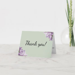 Tarjeta De Agradecimiento Lila y Salvia Terrosa