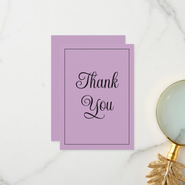 Tarjeta De Agradecimiento Lilac (Anverso/Reverso In Situ)
