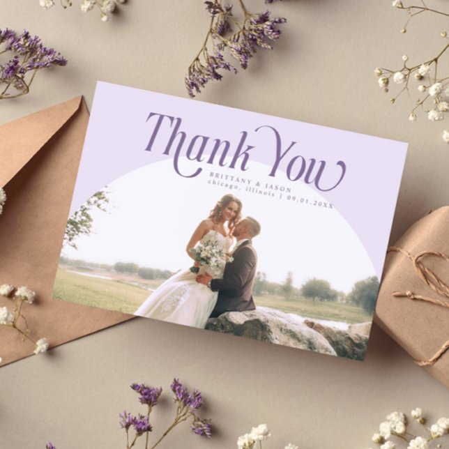 Tarjeta De Agradecimiento Lilac Arch Boda Gracias (Subido por el creador)
