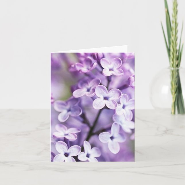 Tarjeta De Agradecimiento Lilac Note Cards (Anverso)