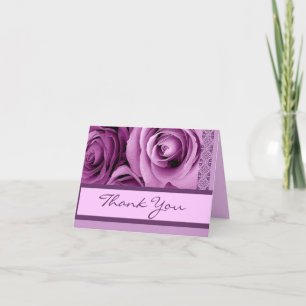 Tarjeta De Agradecimiento LILAC PÚRPURA Gracias - Despedida de soltera
