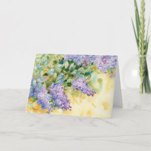 Tarjeta De Agradecimiento Lilacs III Blank Notecard