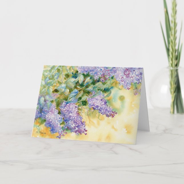 Tarjeta De Agradecimiento Lilacs III Blank Notecard (Anverso)