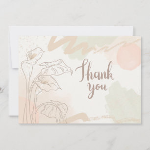 Tarjeta de agradecimiento Lilies Flat