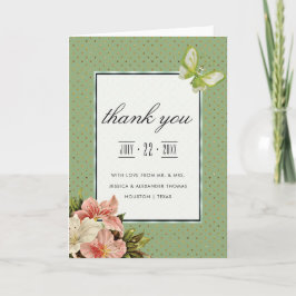 Tarjeta De Agradecimiento Lilios Chic & Mariposa Joya Gracias