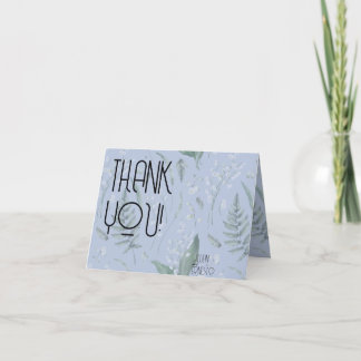 Tarjeta De Agradecimiento Lily del Personalizado Blue Light Valley II