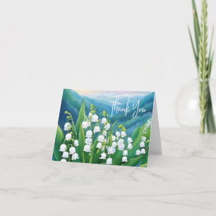 Tarjeta De Agradecimiento Lily of the Valley Blank Inside Agradecimientos