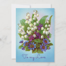 Tarjeta De Agradecimiento lily of the valley Cards Victorian Valentines.