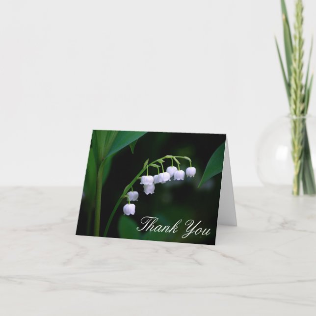 Tarjeta De Agradecimiento Lily of the Valley (Lirio del Valle) Nota: Blank I (Anverso)