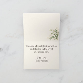 Tarjeta De Agradecimiento Lily of the Valley Thank You Card