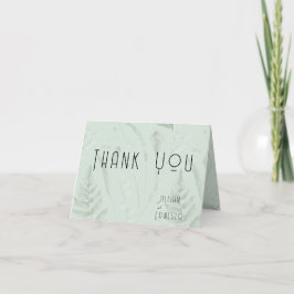 Tarjeta De Agradecimiento Lily of Valley con Ferns || Sage Green Personaliza