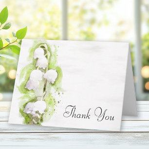 Tarjeta De Agradecimiento Lily of Valley Flowers Compasión funeraria Gracias
