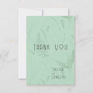 Tarjeta De Agradecimiento Lily of Valley    Personalizado interior verde sua