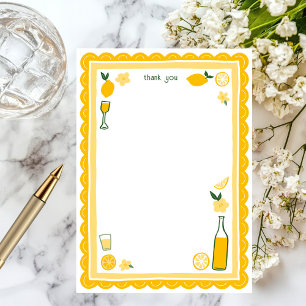 Tarjeta De Agradecimiento Limonada de Limoncello Limones Bridal Shower PERSO