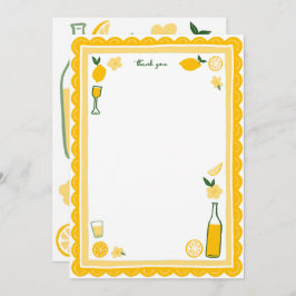 Tarjeta De Agradecimiento Limonada de Limoncello Limones Cumpleaños PERSONAL
