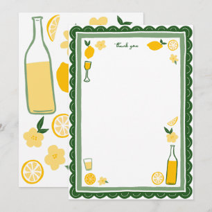Tarjeta De Agradecimiento Limoncello Limonada Limones Cumpleaños PERSONALIZA