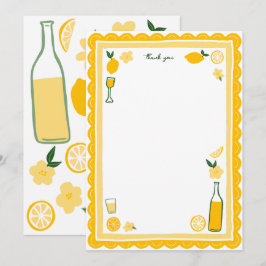 Tarjeta De Agradecimiento Limoncello Limonada Limones Cumpleaños PERSONALIZA
