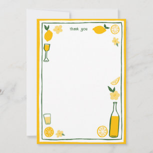 Tarjeta De Agradecimiento Limoncello Limonada Limones Despedida de Soltera P