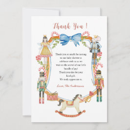 Tarjeta De Agradecimiento Lindo cascanueces Baby shower de Navidad