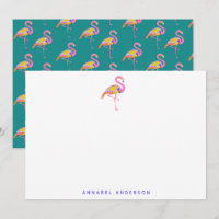 Lindo Flamenco Tropical Personalizado Verde Purpur