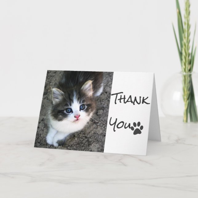 Tarjeta De Agradecimiento Lindo "Gracias" Personalizable (Anverso)