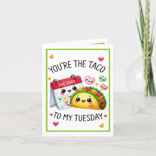 Tarjeta De Agradecimiento Lindo Kawaii Taco Martes