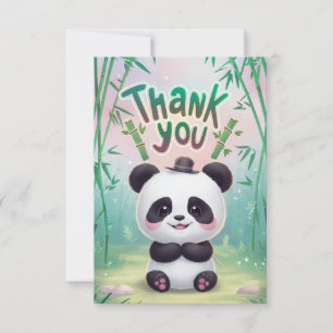 Tarjeta De Agradecimiento Lindo Panda Boho
