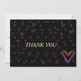 Tarjeta De Agradecimiento lindo y colorido corazón