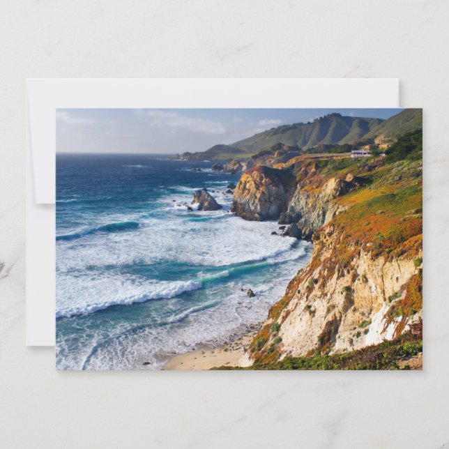 Tarjeta De Agradecimiento Línea costera | Big Sur, California (Anverso)