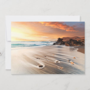 Tarjeta De Agradecimiento Línea costera Islas Canarias, España