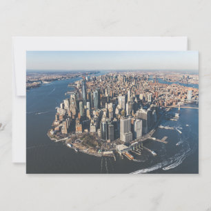 Tarjeta De Agradecimiento Línea costera   Manhattan, Nueva York