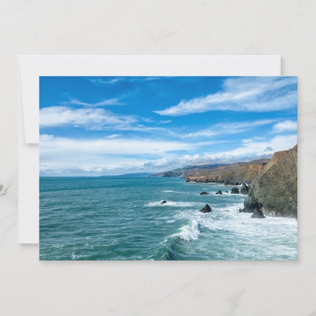 Tarjeta De Agradecimiento Línea costera | Marin Headlands, California (Anverso)