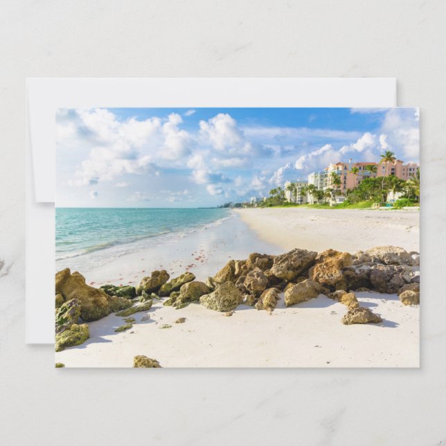 Tarjeta De Agradecimiento Línea costera | Nápoles Pier, suroeste de Florida (Anverso)