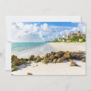 Tarjeta De Agradecimiento Línea costera   Nápoles Pier, suroeste de Florida
