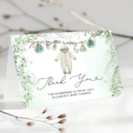 Tarjeta De Agradecimiento Línea de ropa Eucalyptus Baby Shower Gracias Tarje