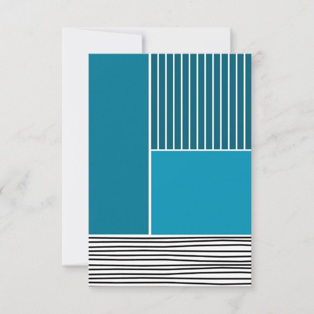 Tarjeta De Agradecimiento Líneas abstractas (Anverso)