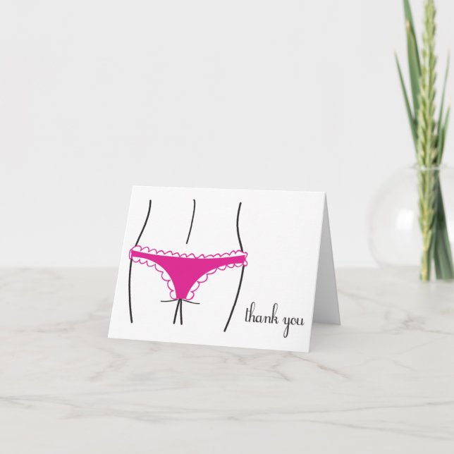 Tarjeta De Agradecimiento Lingerie Gracias Card (Anverso)
