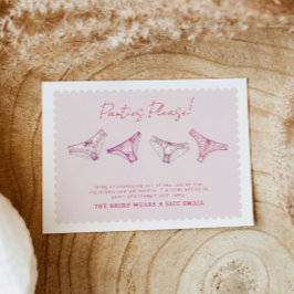 Tarjeta De Agradecimiento Lingerie Shower Bachelorette Panty Game Card