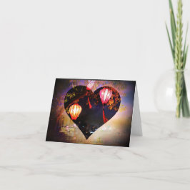 Tarjeta De Agradecimiento Linterna vietnamita doblada Notecard