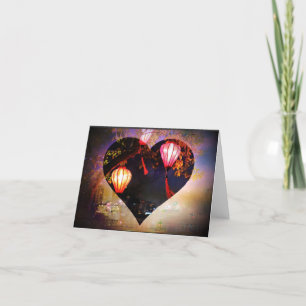 Tarjeta De Agradecimiento Linterna vietnamita doblada Notecard